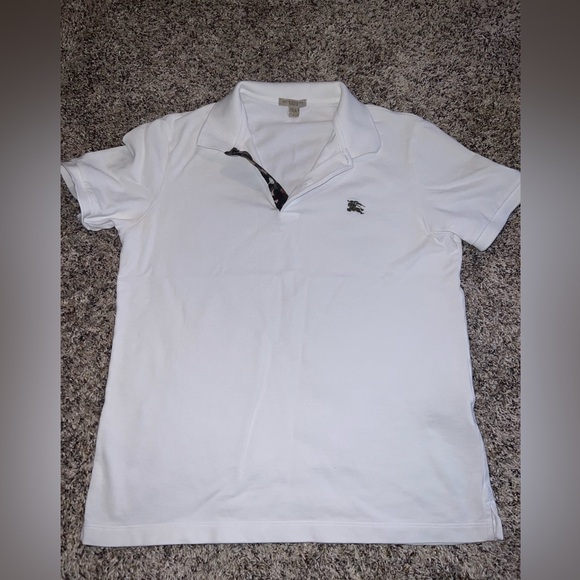Burberry Other - Burberry White Polo Shirt with Black Accents